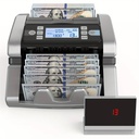 Money Counter Machine with Value Bill Count, UV/MG/IR/MT/DD Counterfeit Detection for Dollar Euro Cash, Bill Counter Machine with Count/Add/Batch/Auto Modes, External LCD Display, Office Supplies