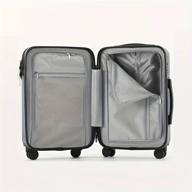 1pc 20 Inch Luggage, Travel Function Boarding Case with Password Lock 