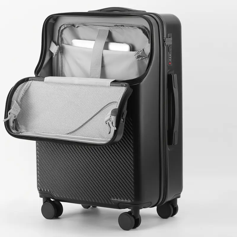 1pc 20 Inch Luggage, Travel Function Boarding Case with Password Lock 