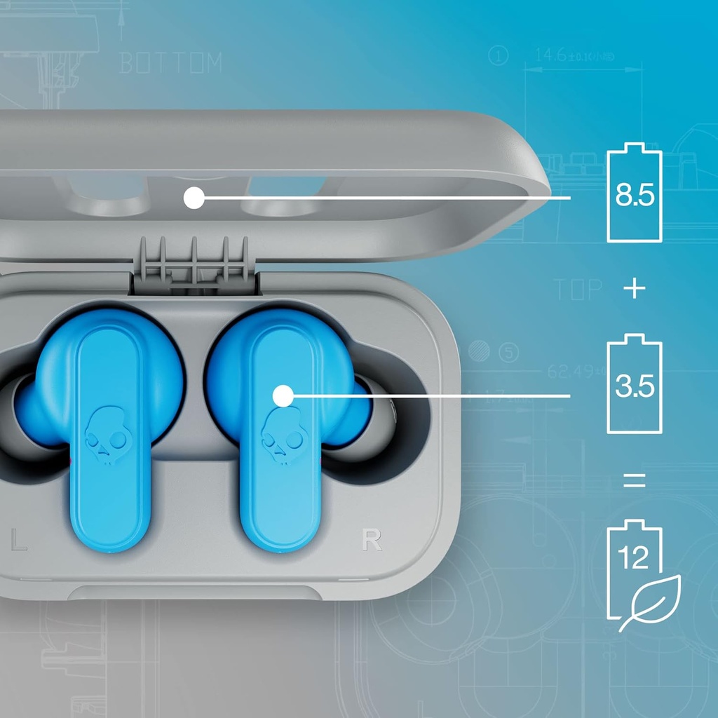 SKULLCANDY DIME 2XT BLUE EARBUDS