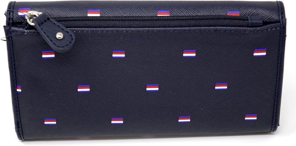 Tommy Hilfiger Women's Zipped Wallet with Multiple Compartments, Blue, Taille unique, American