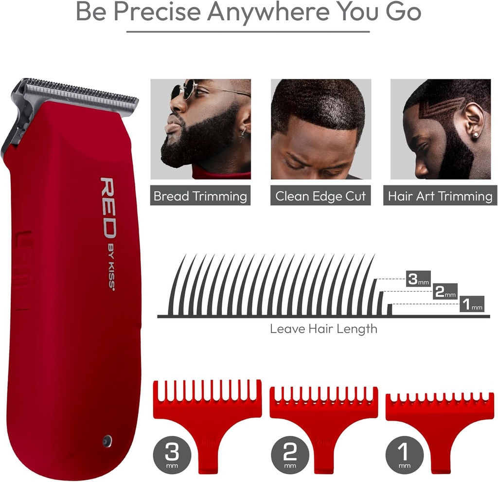 RED BY KISS CORDLESS MINI TRIMMER RED CT07