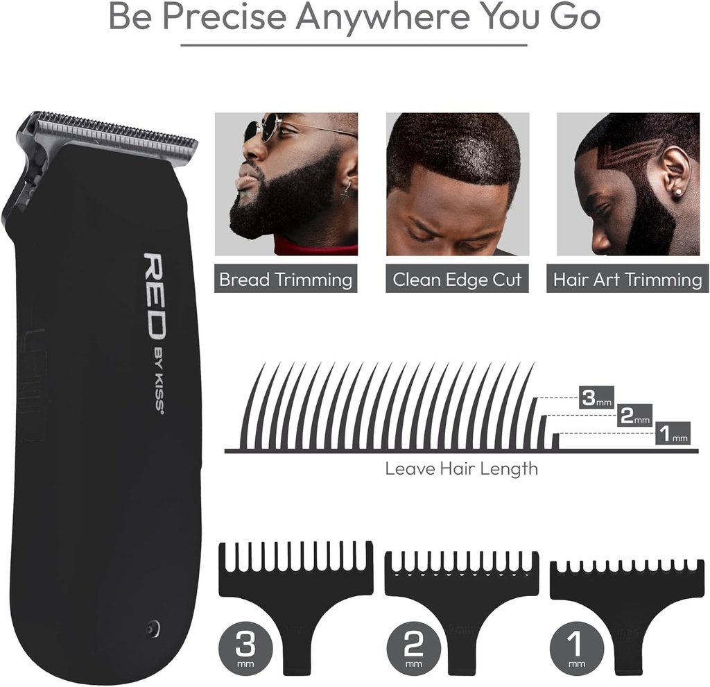 RED BY KISS CORDLESS MINI TRIMMER BLACK CT08
