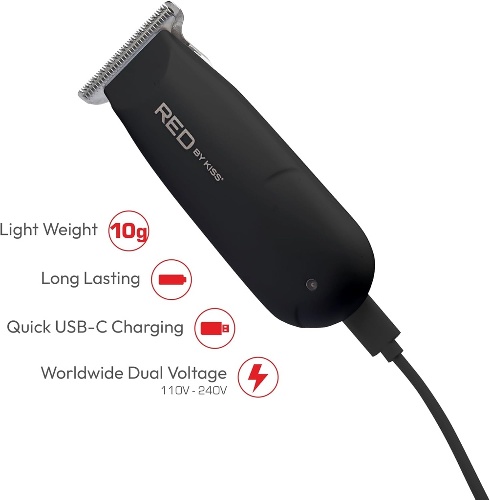 RED BY KISS CORDLESS MINI TRIMMER BLACK CT08