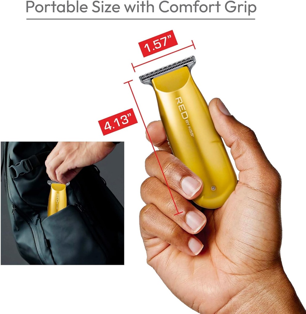 RED BY KISS CORDLESS MINI TRIMMER GOLD CT09