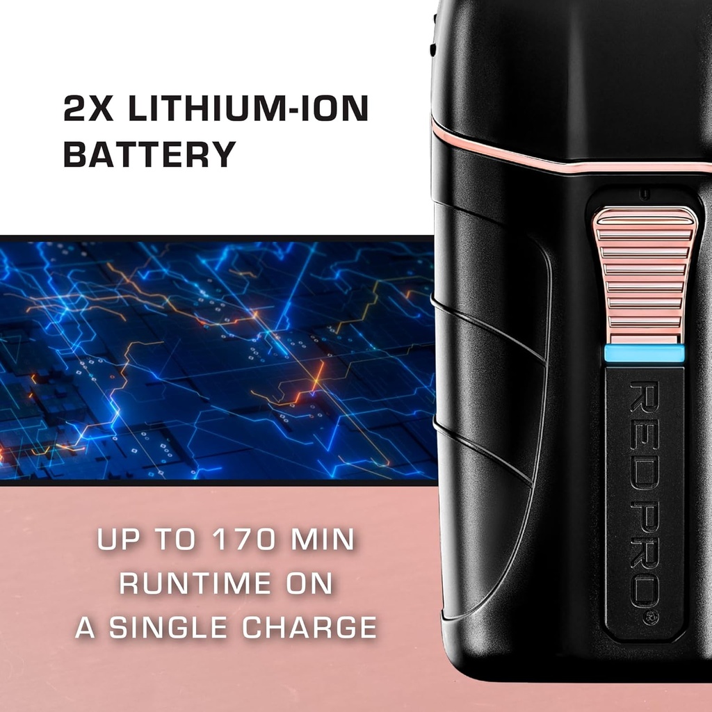 RED PRO Titanium Foil Shaver Cordless Shaver for Men (Matte Black) PSV02