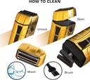 RED PRO Titanium Foil Shaver Cordless Shaver for Men (Matte Gold) PSV01