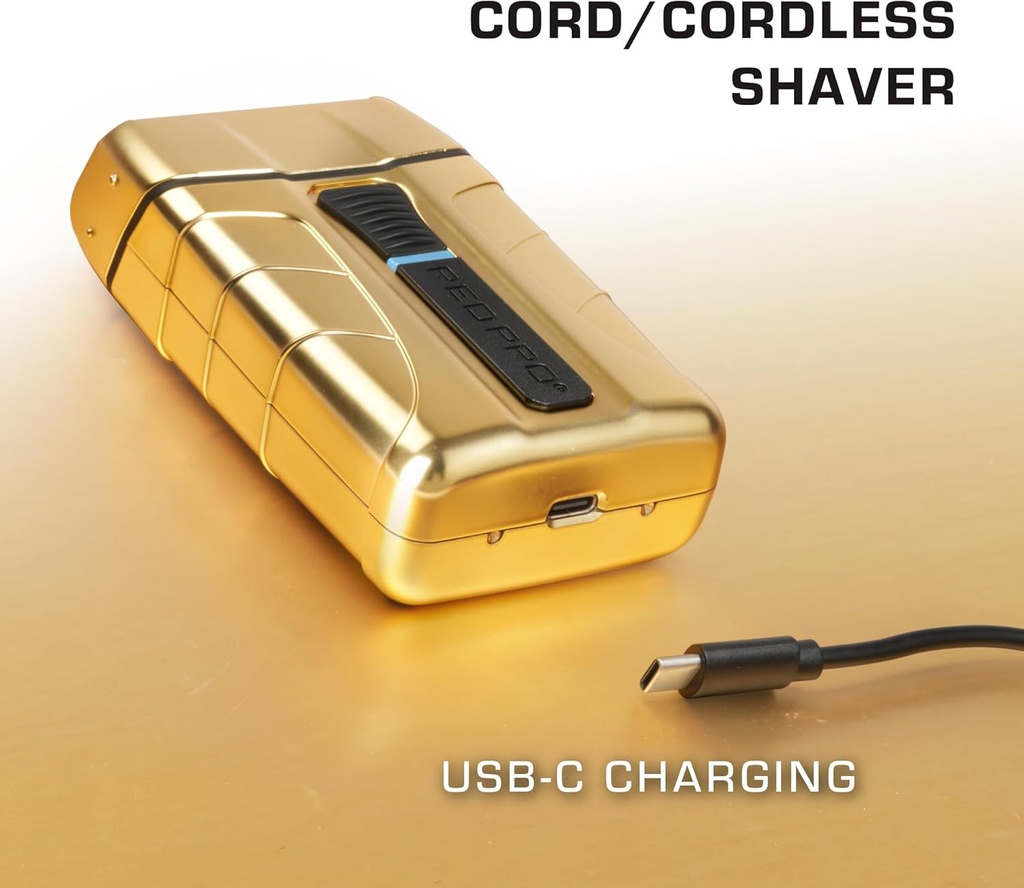 RED PRO Titanium Foil Shaver Cordless Shaver for Men (Matte Gold) PSV01