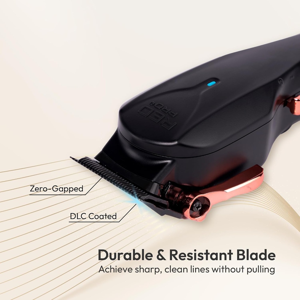 RED Pro Professional Cordless Hair Clipper for Men, Electric Rechargeable Hair Clipper Set for Barbers and Stylists PCL02