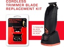 RED Pro Professional Blade Replacement Kit for Cordless Hair Trimmer PCT02 & PCT01, (Black)