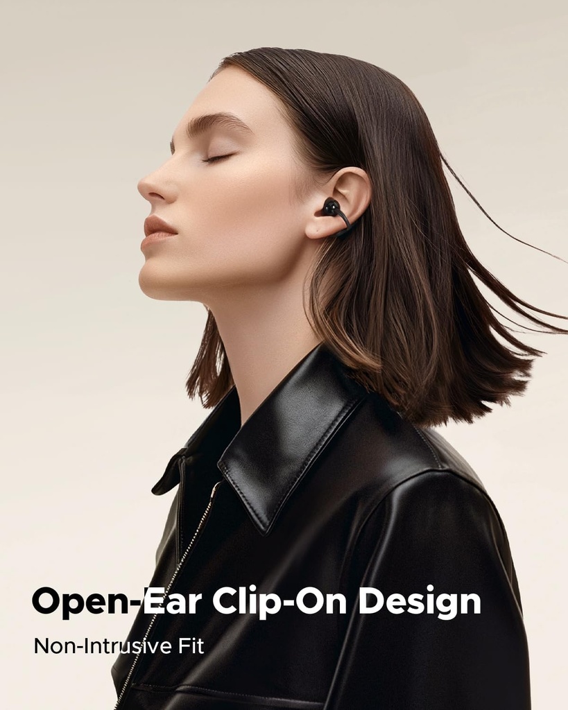 truefree C10 Open-Ear Earbuds, Clip-On Wireless Headphones,
