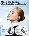 truefree C10 Open-Ear Earbuds, Clip-On Wireless Headphones,