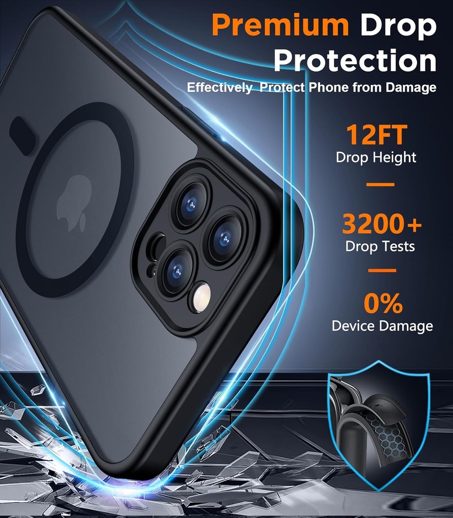 SPIDERCASE iPhone 17 Pro Case,2 Tempered Glass Screen  (copy)