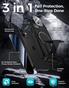 Goton for iPhone 12 Case with Privacy Tempered Glass Screen Protector & Camera Lens Protector