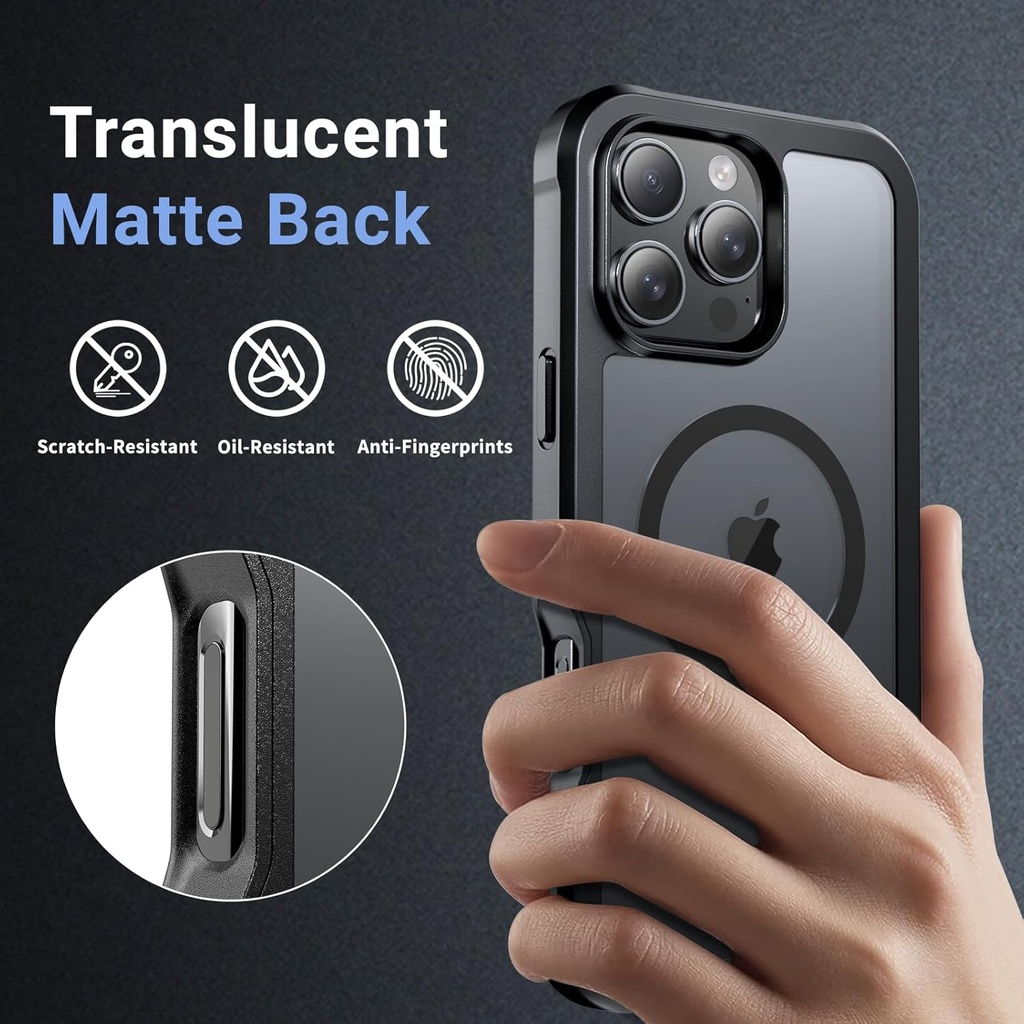 jaroco Magnetic for iPhone 16 Pro Max Case, [Compatible with MagSafe][Military Grade Drop Protection][Heavy Duty Protection][Non-Slip][Shockproof] 2-Layer