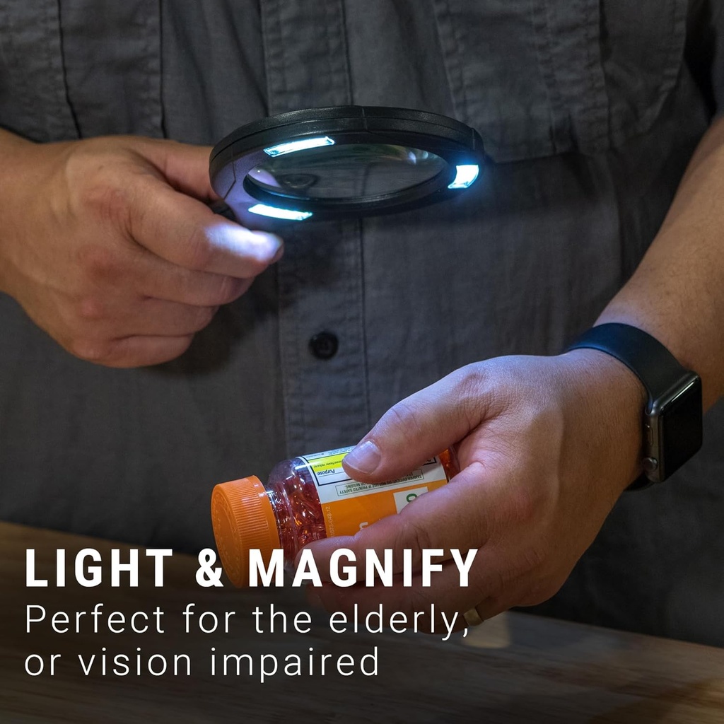  LitezAll Hand Magnifying Glass with Light 