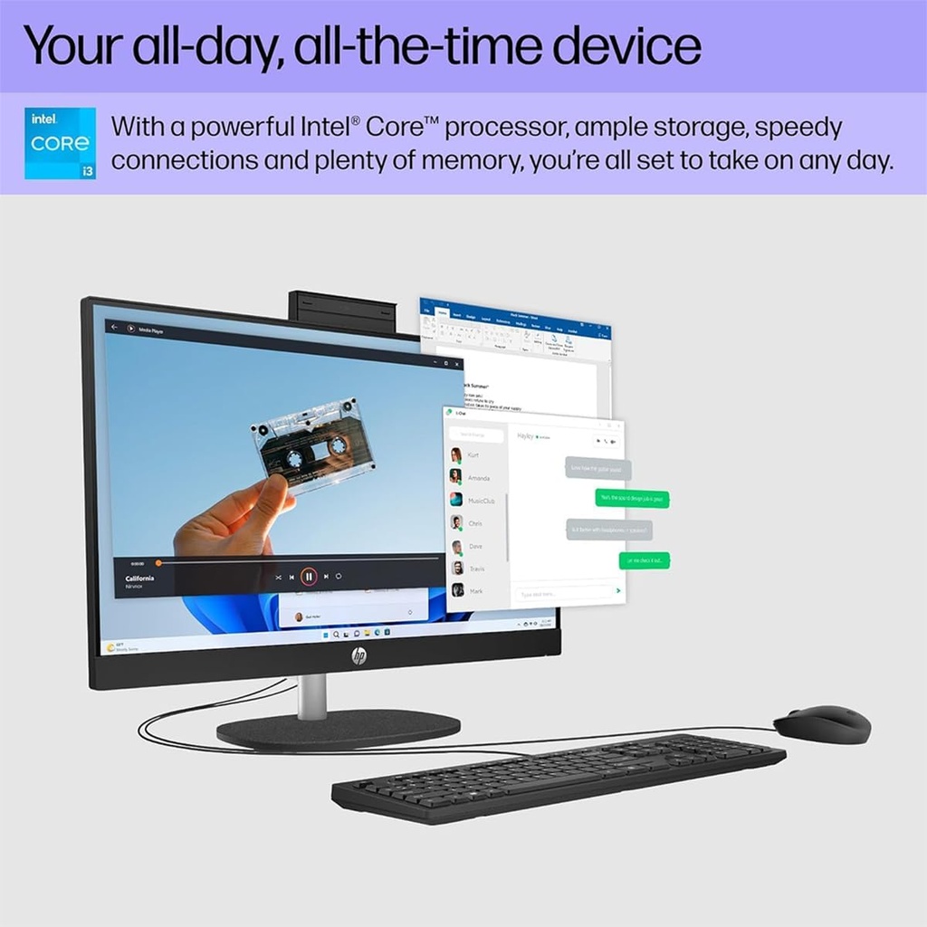 HP 23.8 Inch All In One Desktop Computer 24-cr0030