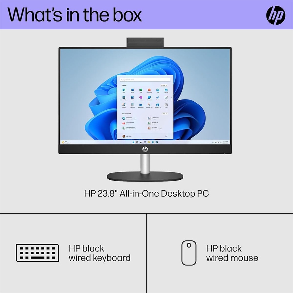 HP 23.8 Inch All In One Desktop Computer 24-cr0030