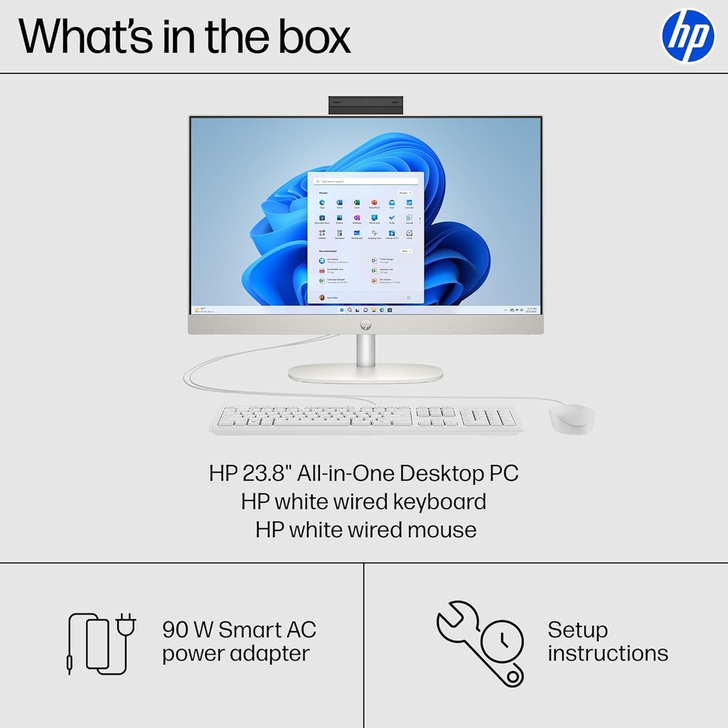 HP 23.8 Inch All In One Desktop Computer 24-cr0111