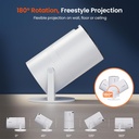 WISHOLY Mini Projector with WiFi and Bluetooth