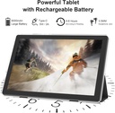 Android 15 Tablet 10 inch Tablets with Case, 12GB RAM + 64GB ROM PINK