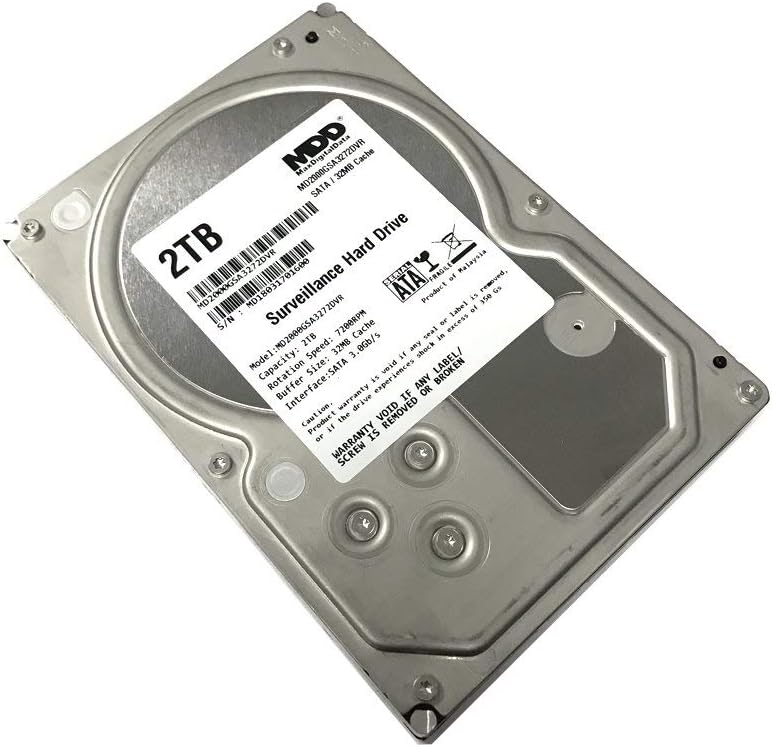 MDD MAXDIGITALDATA MaxDigitalData 2TB 32MB Cache 7200PM SATA 3.0Gb/s 3.5'' Internal Surveillance CCTV DVR Hard Drive (MD2000GSA3272DVR) - w/2 Year RENEWED 