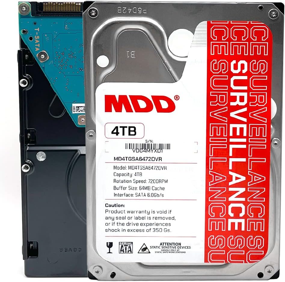 MDD MAXDIGITALDATA MaxDigitalData 4TB 64MB Cache 7200PM SATA 6.0Gb/s 3.5'' (Renewed) 