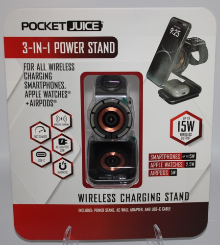 Pocket Juice 3-in-1 Wireless Charging Stand