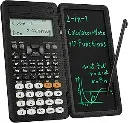 Ultra-Slim Erasable LCD Writing Board & Scientific Calculator - 10-Digit, 