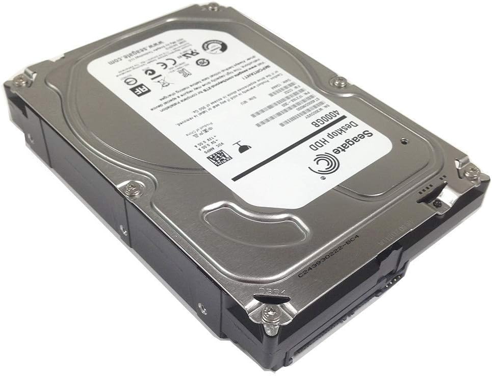 Seagate ST4000DM000 Desktop Hdd 4TB Sata 6GB/s Ncq 64MB Cache 3.5in Internal Bare Drive (Renewed)