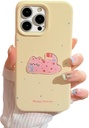 Fycyko iPhone 15 Pro Max Case Cute Spot Cat Pattern Silicone 