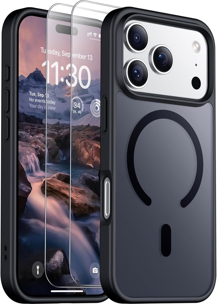 SPIDERCASE iPhone 17 Pro Case,2 Tempered Glass Screen 