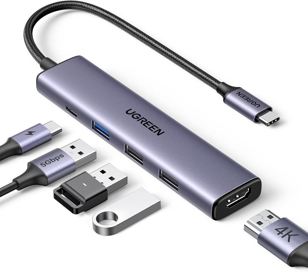 UGREEN USB C Hub 5 in 1 Multiport Adapter