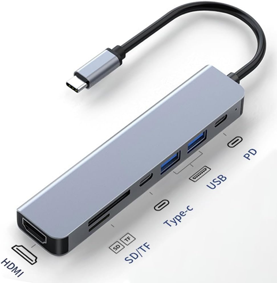 USB C Hub HDMI Adapter 7-in-1 