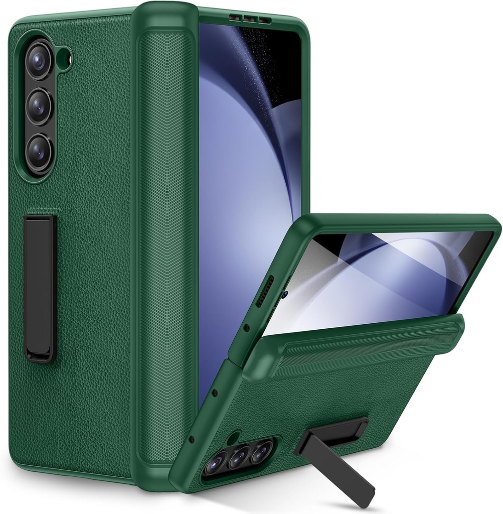 Ruky Samsung Z Fold 5 Case with Built-in Screen Protector and Kickstand 