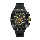 Giorgio Milano Black stainless steel case Chrono with date Black rubber strap 246SBK313 CARLO 