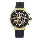Giorgio Milano Gold and Chrono with date Black Silicone strap 240SGBK313 MAXIMUS