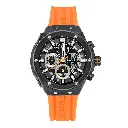 Giorgio Milano Black and Chrono with date Orange Silicone strap 240SBK318 MAXIMUS 