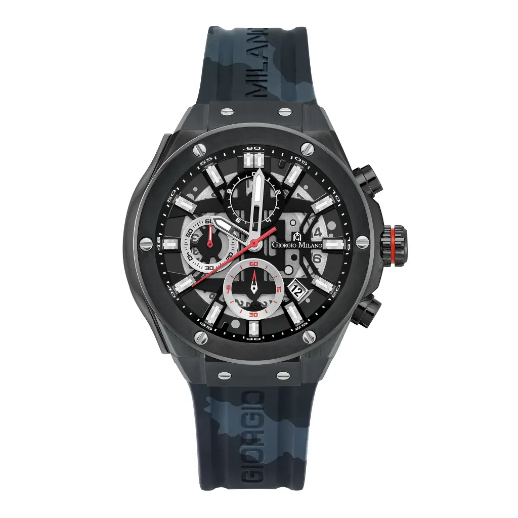 Giorgio Milano Black and Chrono with date Black strap 240SBK327 MAXIMUS