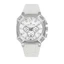 Giorgio Milano Chrono Square Gold Case White Leather Strap 886SG021 Tempo