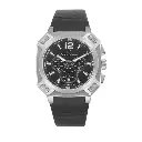 Giorgio Milano Chrono Square Stainless Case Black Leather Strap 886ST032 Tempo
