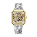 Giorgio Milano Gold Square Case automatic Movt Steel Mesh Bracelet 229STG5 ALFEO