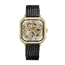 Giorgio Milano Gold Square Case automatic Movt Black Mesh Bracelet 229SGBK5 ALFEO