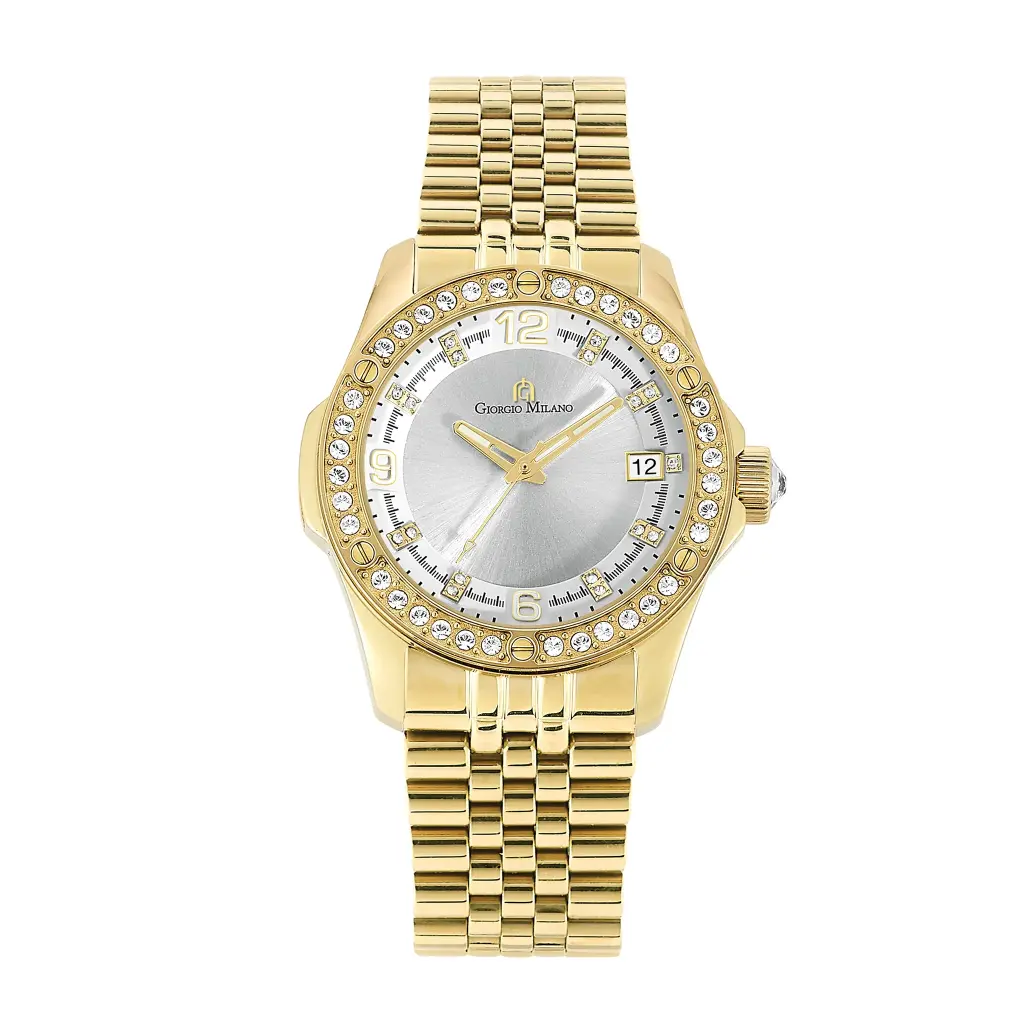 Giorgio Milano Women Gold Stone Bezel with Metal Bracelet 248SG02