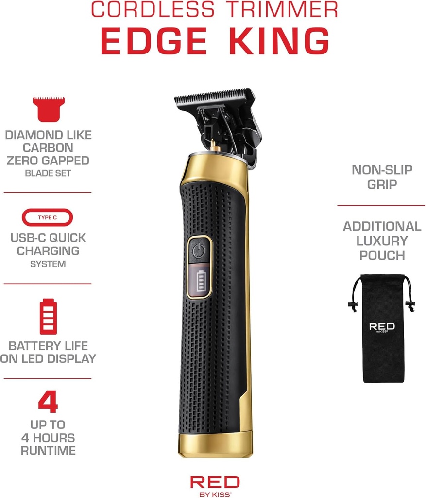 Red by Kiss Edge King Cordless Trimmer CT01