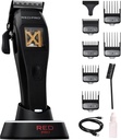 RED PRO by Kiss X-King Cordless Hair Clipper with Strong & Fast Vector Motor, VCL02
