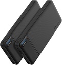 AsperX 2-Pack 10000mAh USB C Output Portable Charger Power Bank 