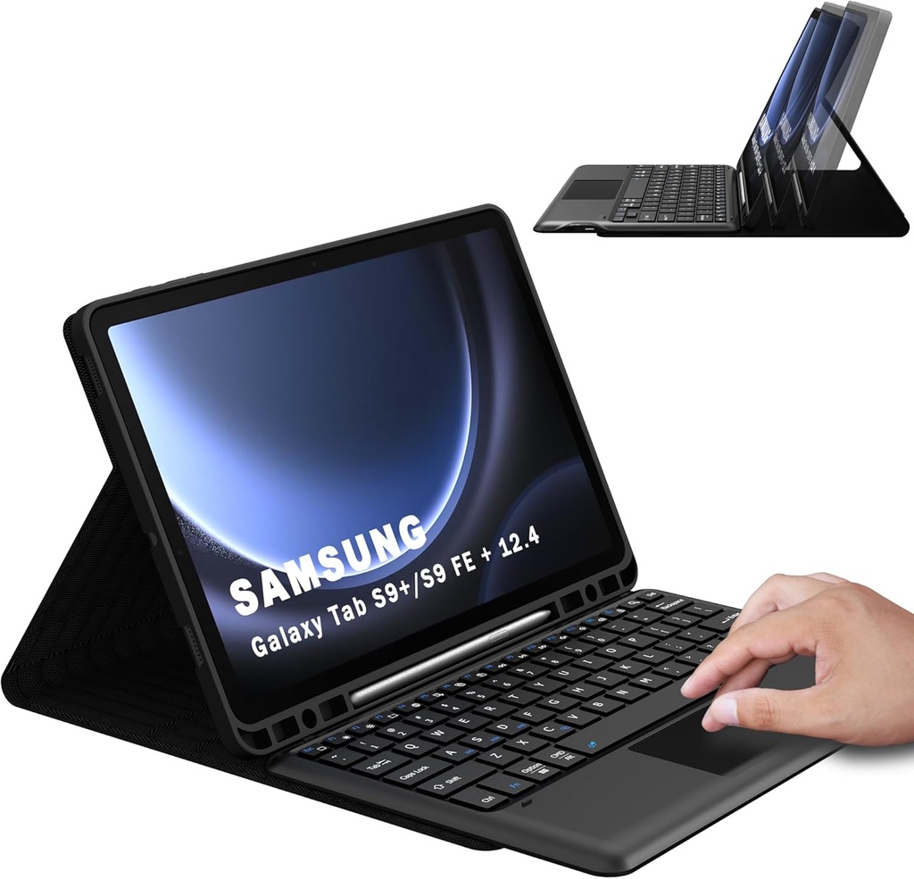 DOMEUN Keyboard Case for Samsung Galaxy Tab S10 Plus/S9 FE Plus/S9 Plus 2023 Tablet 