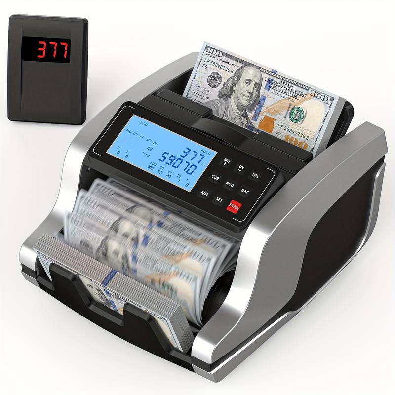 PONNOR Money Counter Machine with Value Bill Count