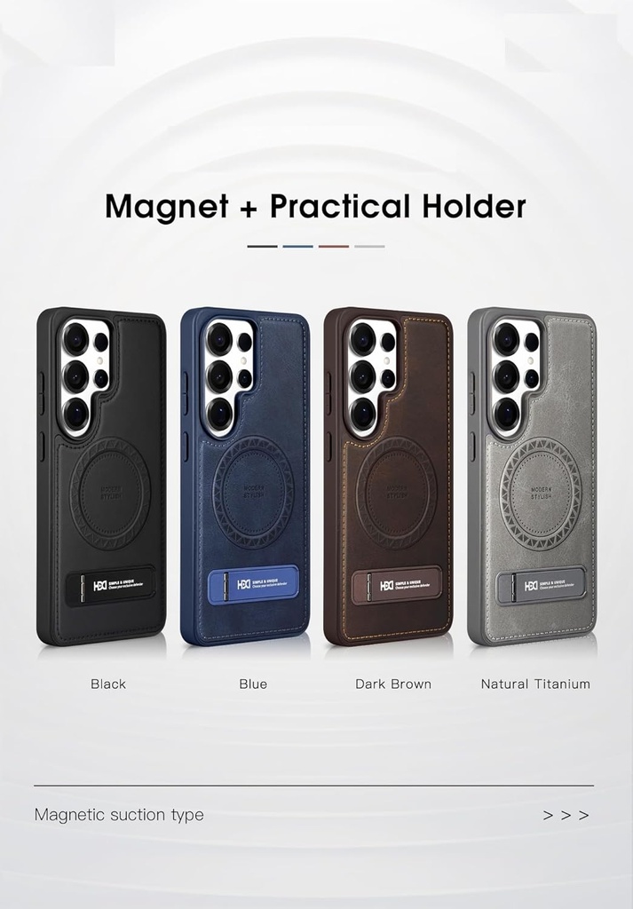 HDD LUXURY LEATHER PHONE CASE magnetic case compatible with most phones 